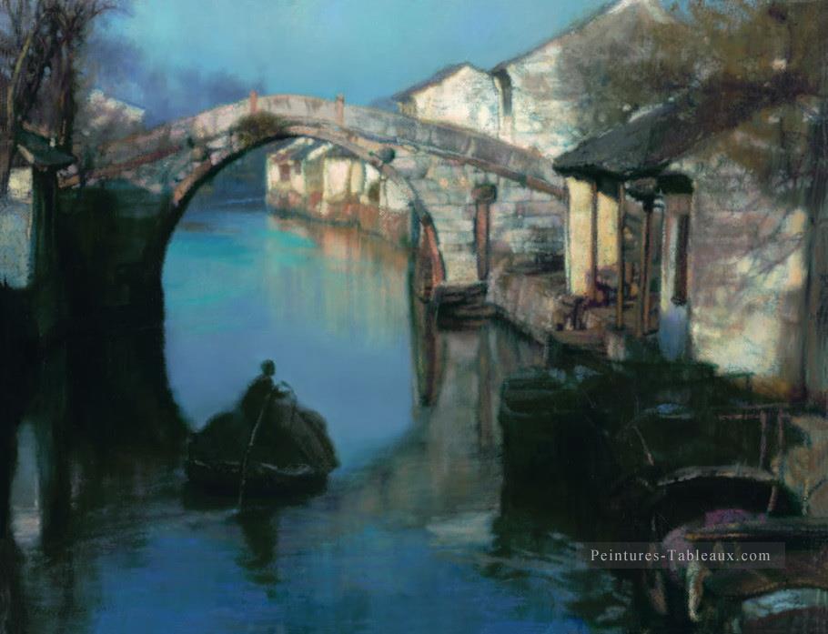 Dawn Shanshui Paysage chinois Peintures à l'huile